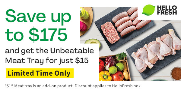 Save up to $175 and get the unbeatable Meat Tray for just $15 @ HelloFresh